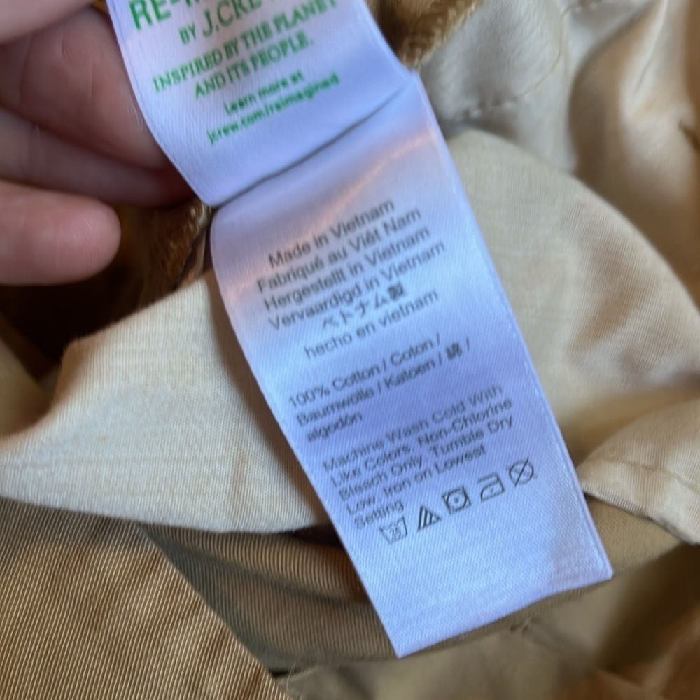 J.Crew | 2023 Sailor Heritage Relaxed Chino Tan Wide Leg Pant Plus Size 34/18 - Picture 8 of 10